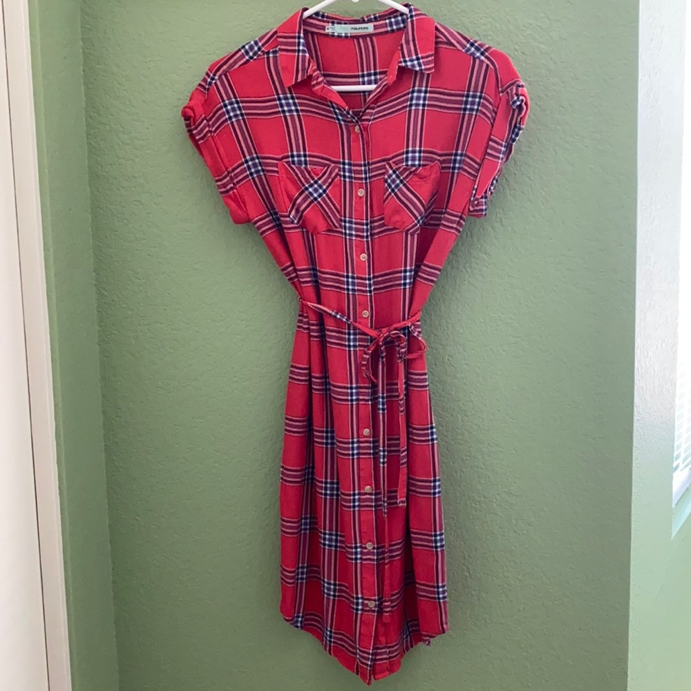 Cute red plaid dress Size XS